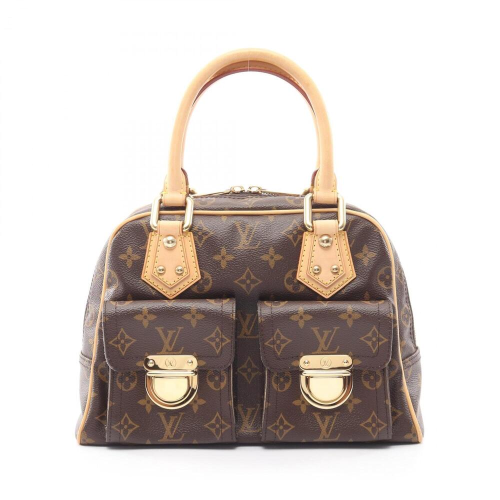 Louis Vuitton Manhattan PM Handbag, Coated Canvas and Leather, Monogram Patte...